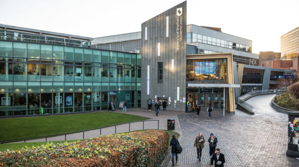 Front exterior of the University of Sheffield's student union