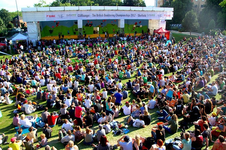Large crowd gather for Cliffhanger Bouldering Championship